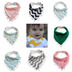 1Pc Baby Girls Boy Kids Saliva Towel Bandana Dribble Triangle Bibs Infant Head Scarf