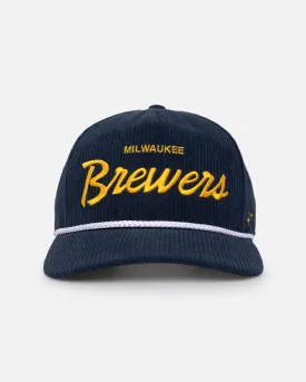 47 Brand Milwaukee Brewers 'MLB Opening Day' Corduroy Crossrope Hitch Snapback Navy