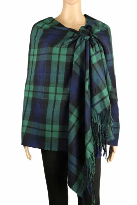 Achillea Long & Wide Scottish Clan Tartan Plaid Cashmere Feel Shawl Wrap Scarf