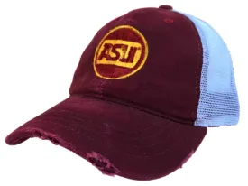 Arizona State Sun Devils Retro Brand Red Worn Mesh Vintage Adjust Snap Hat Cap