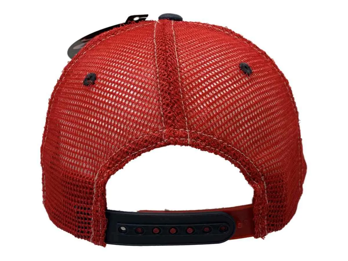 Arizona Wildcats Zephyr Navy Red Mesh Back Patch Logo Snapback Slouch Hat Cap