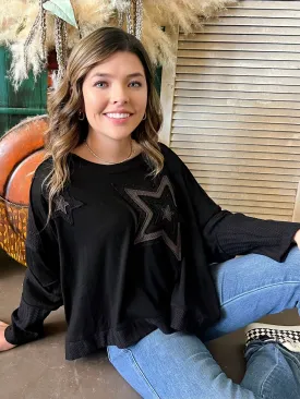 Black Multi Layered Star Top