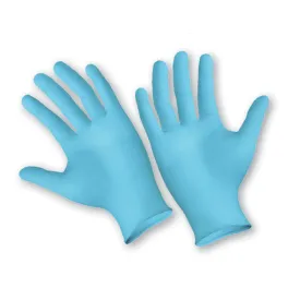 Blue Nitrile Disposable Gloves, Powder-Free Textured, 4 mil Latex-Free, Extra-Large, Box of 100