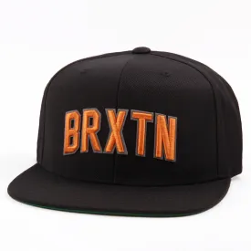 Brixton Hamilton Snapback Cap Black Orange