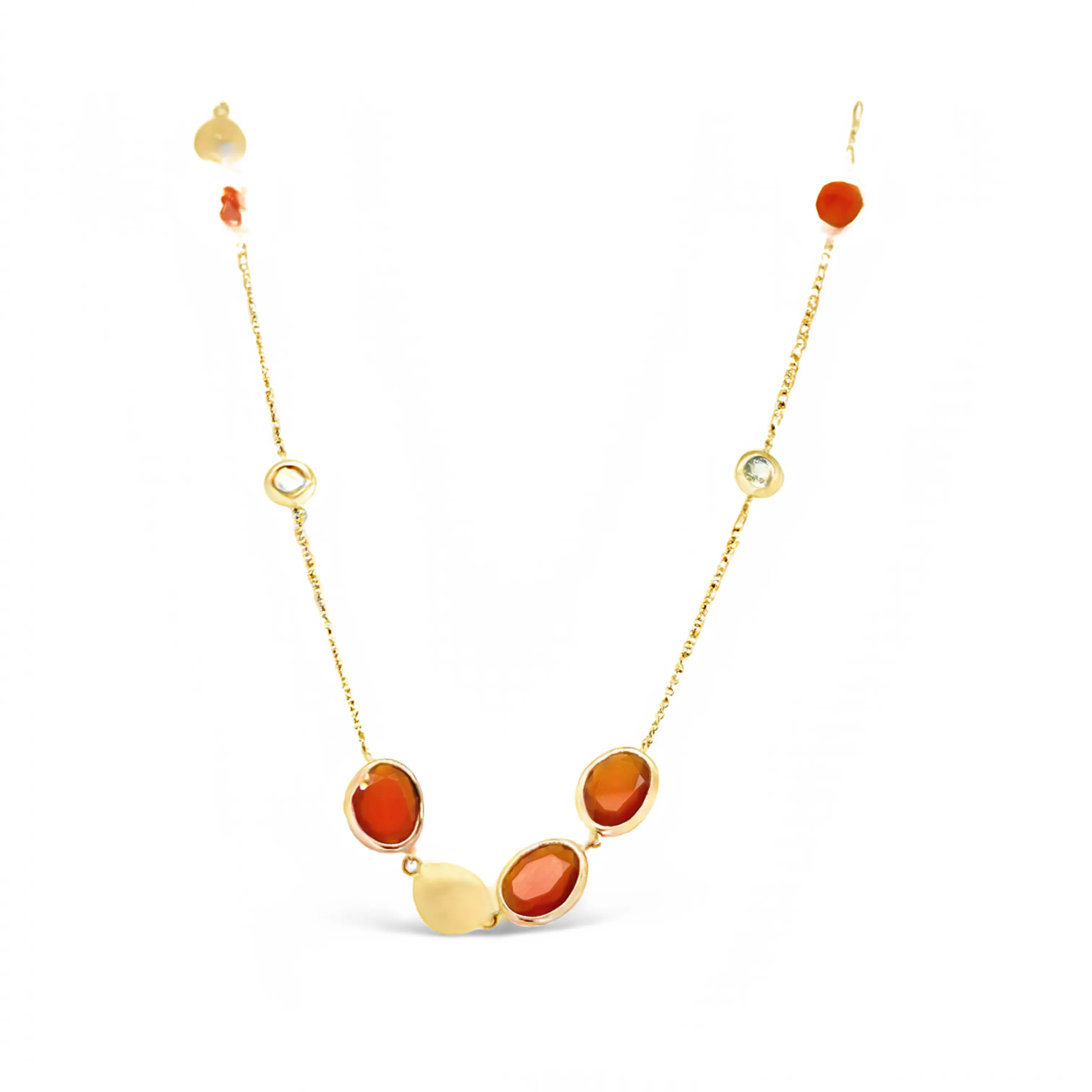 Carnelian Gold Necklace