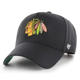 Chicago Blackhawks Black Replica MVP Cap by 47 Brand - DT NHL Snapback