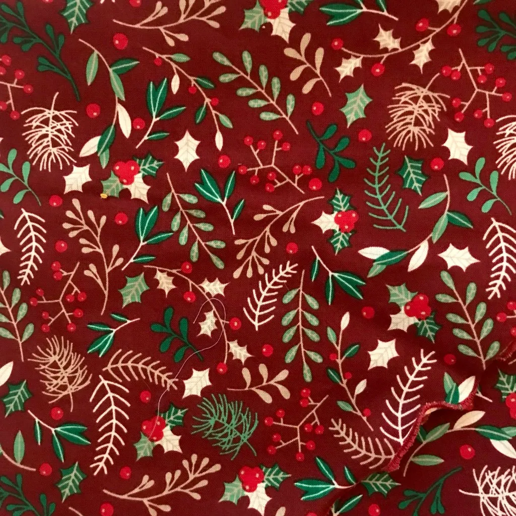 Christmas Berries Floral Headscarf Bandana