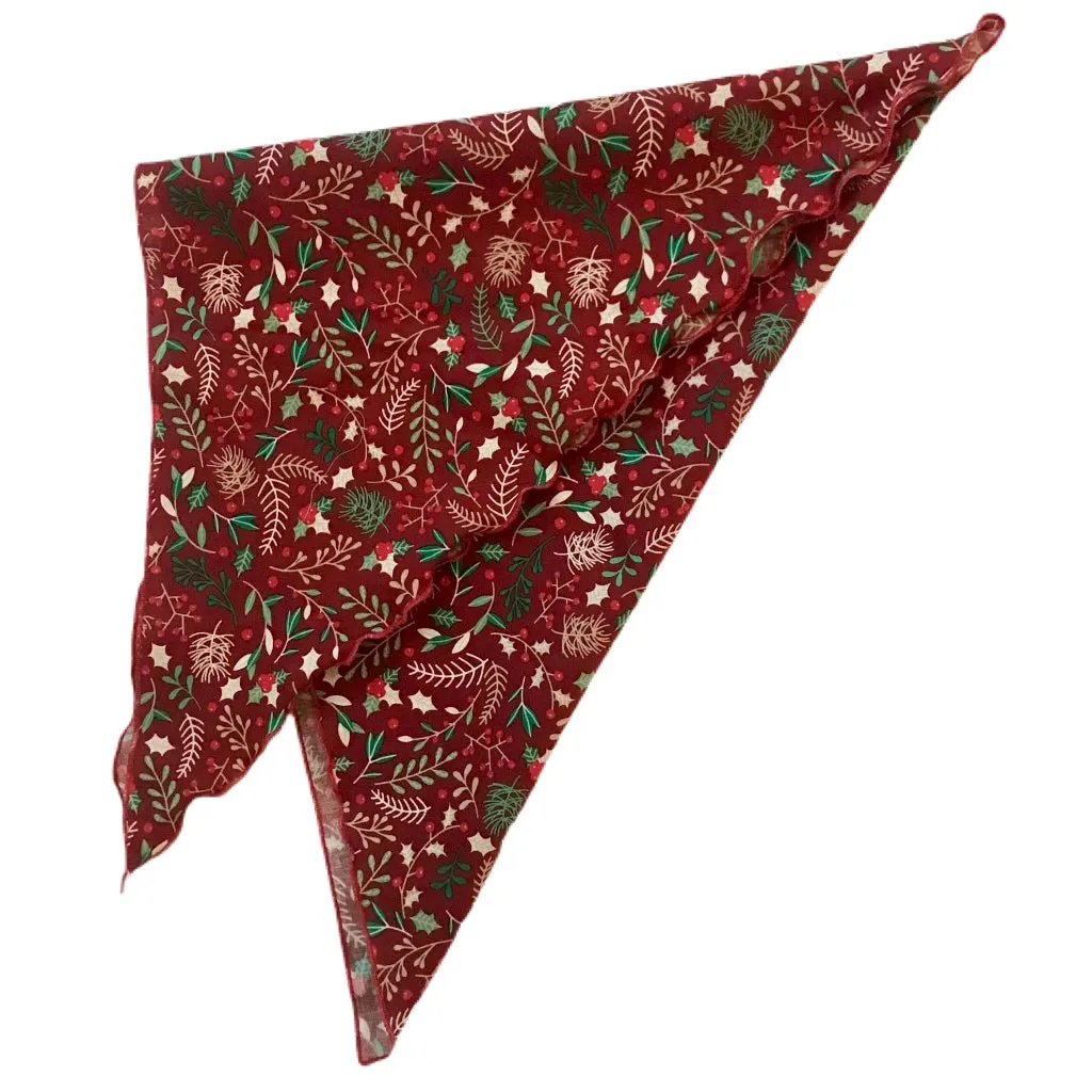 Christmas Berries Floral Headscarf Bandana