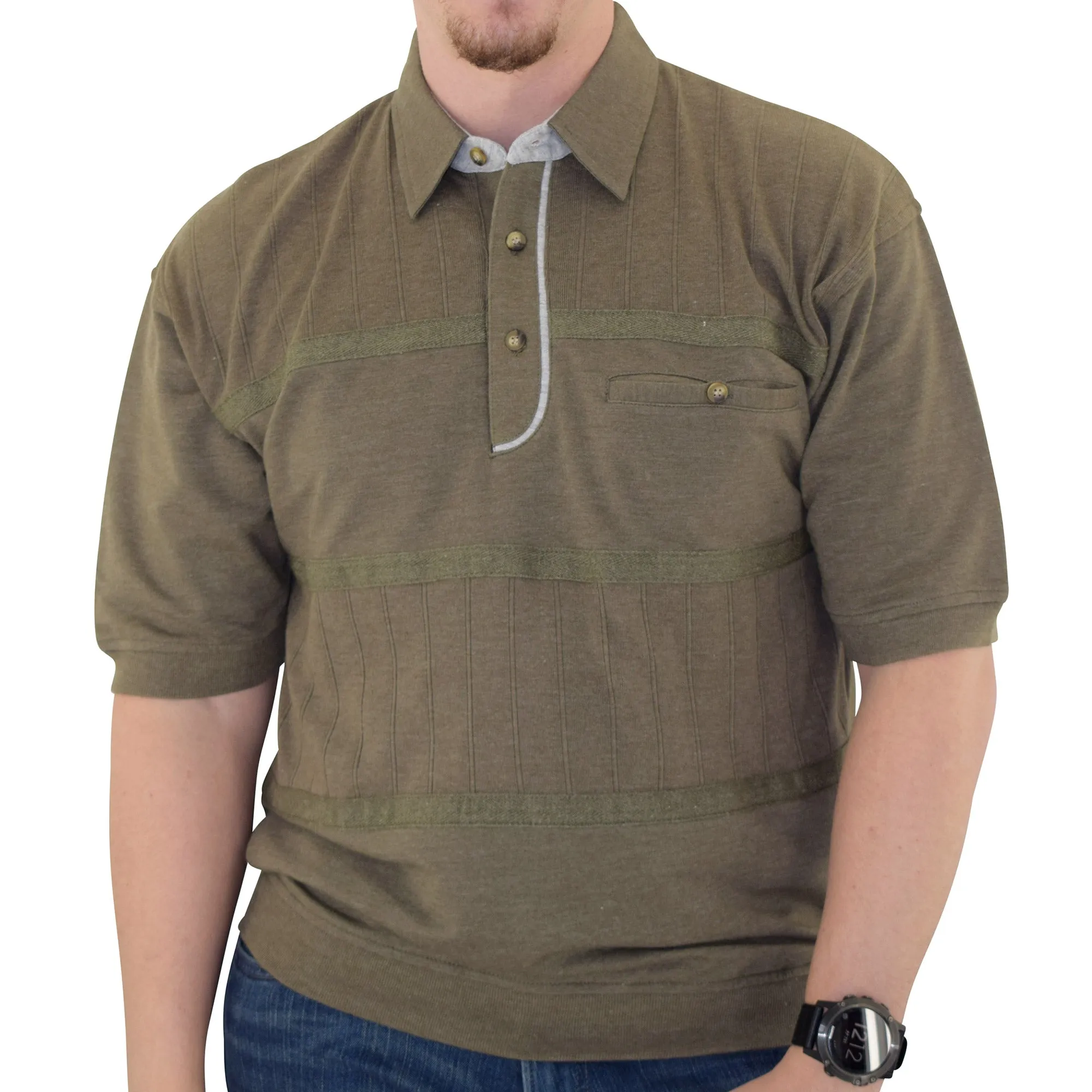 Classics by Palmland French Terry Banded Bottom Shirt - 6090-620J Olive