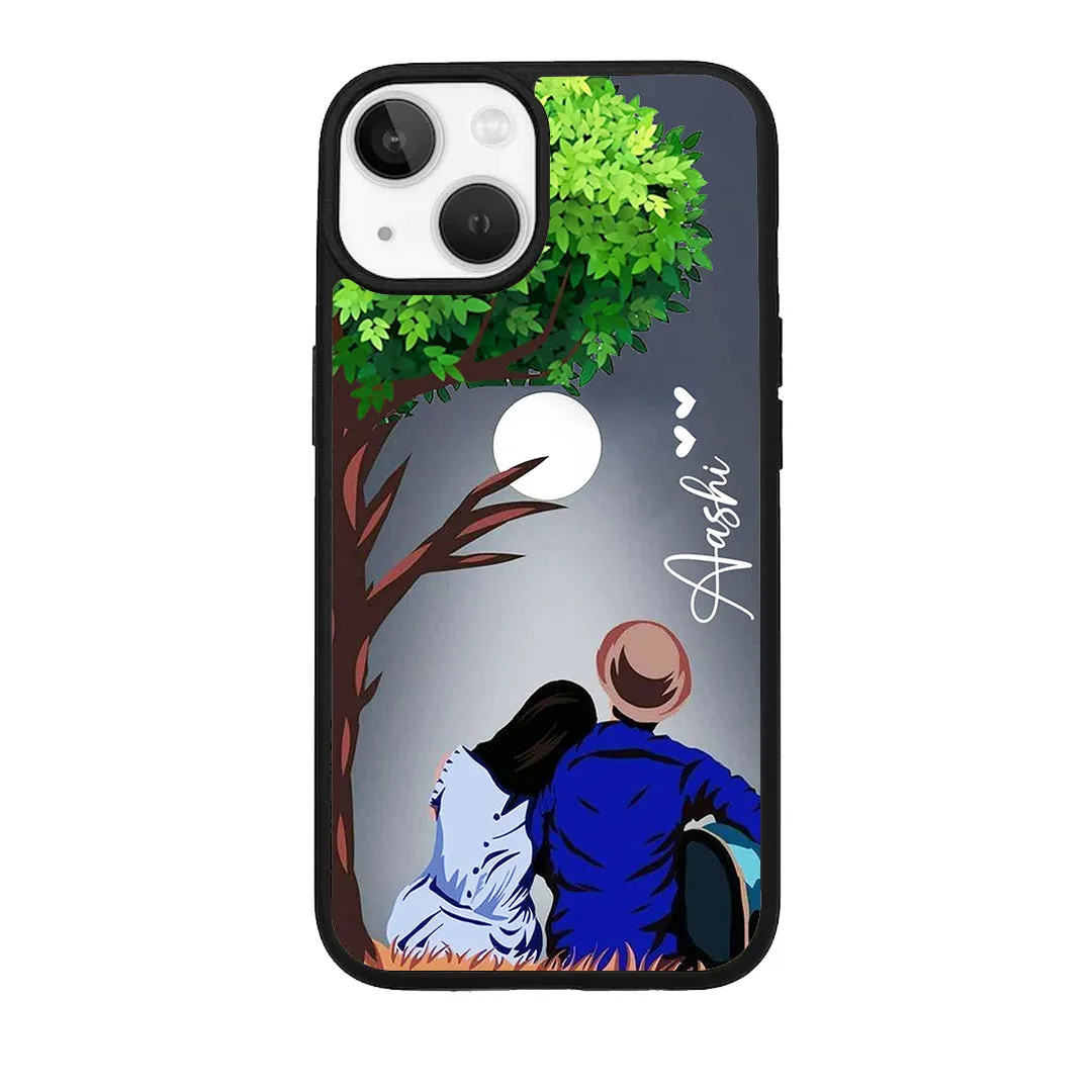 Customized Couple Glossy Metal Case Cover For iPhone