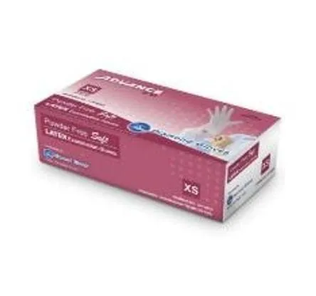 Diamond Advance Latex Examination Gloves (5.5 Mil), 100/BX 10 BX/CS 1000 CDLPF62