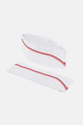 Disposable Red Soda Jerk Paper Hat