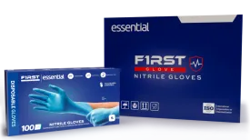 First Glove Essential 3.5 Mil Blue Nitrile Disposable Gloves