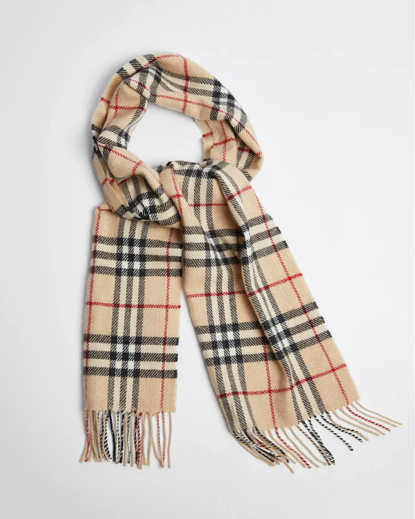 Foxford Fawn Check Lambswool Scarf
