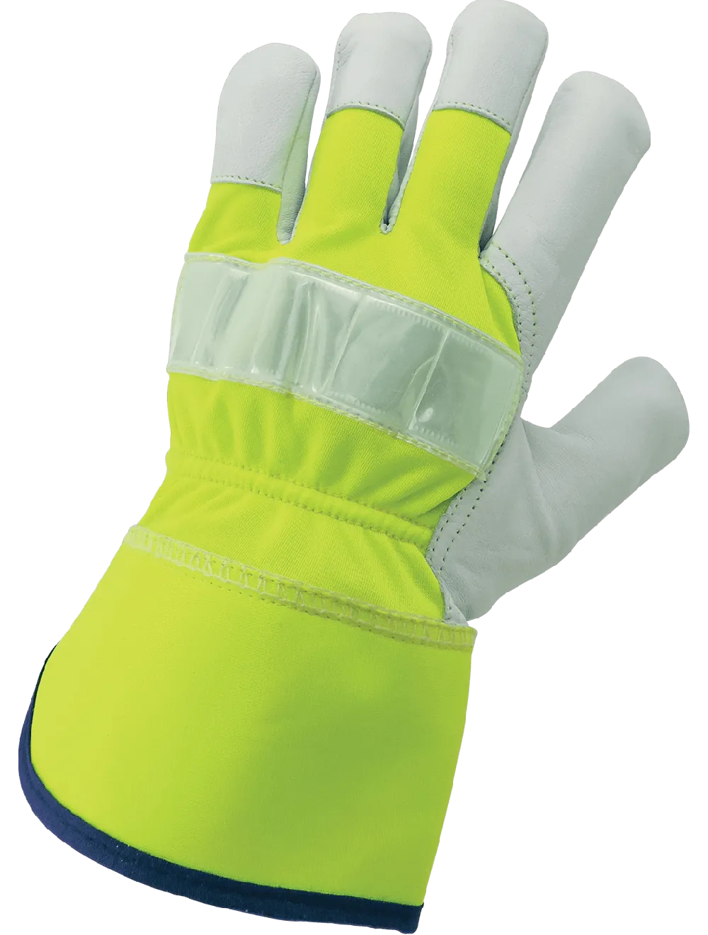 High-Visibility Canvas Back With Goatskin Leather Palm Gloves - 1100GHV