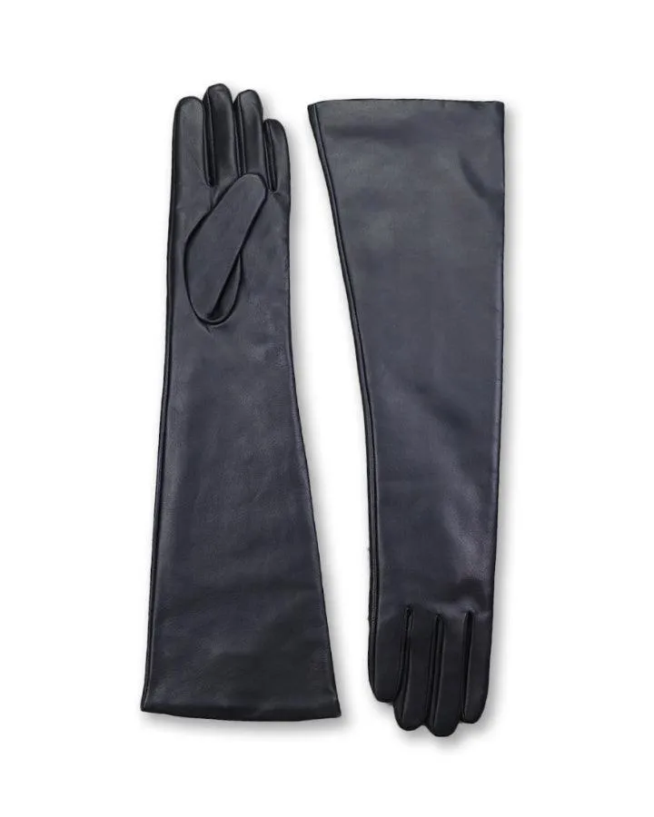 HiSO Elbow Length Leather Slouchy Gloves