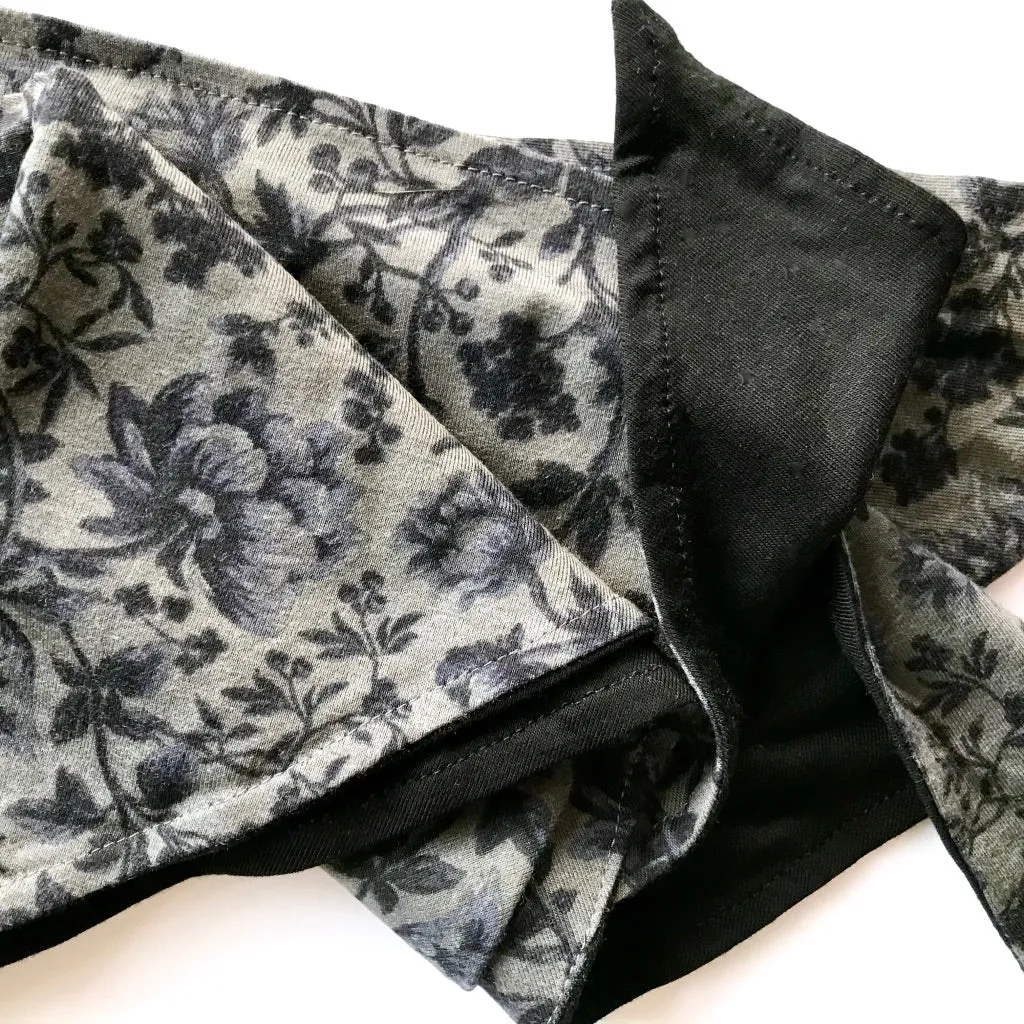 Liberty Head Scarf Reversible Melissa Charcoal