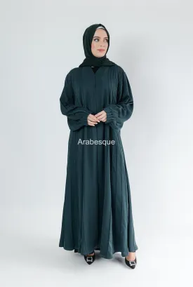 Luxury Striped Open Abaya - 5 Colours