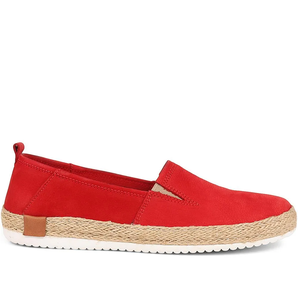 Milan Leather Espadrille Flats - MILAN / 320 085