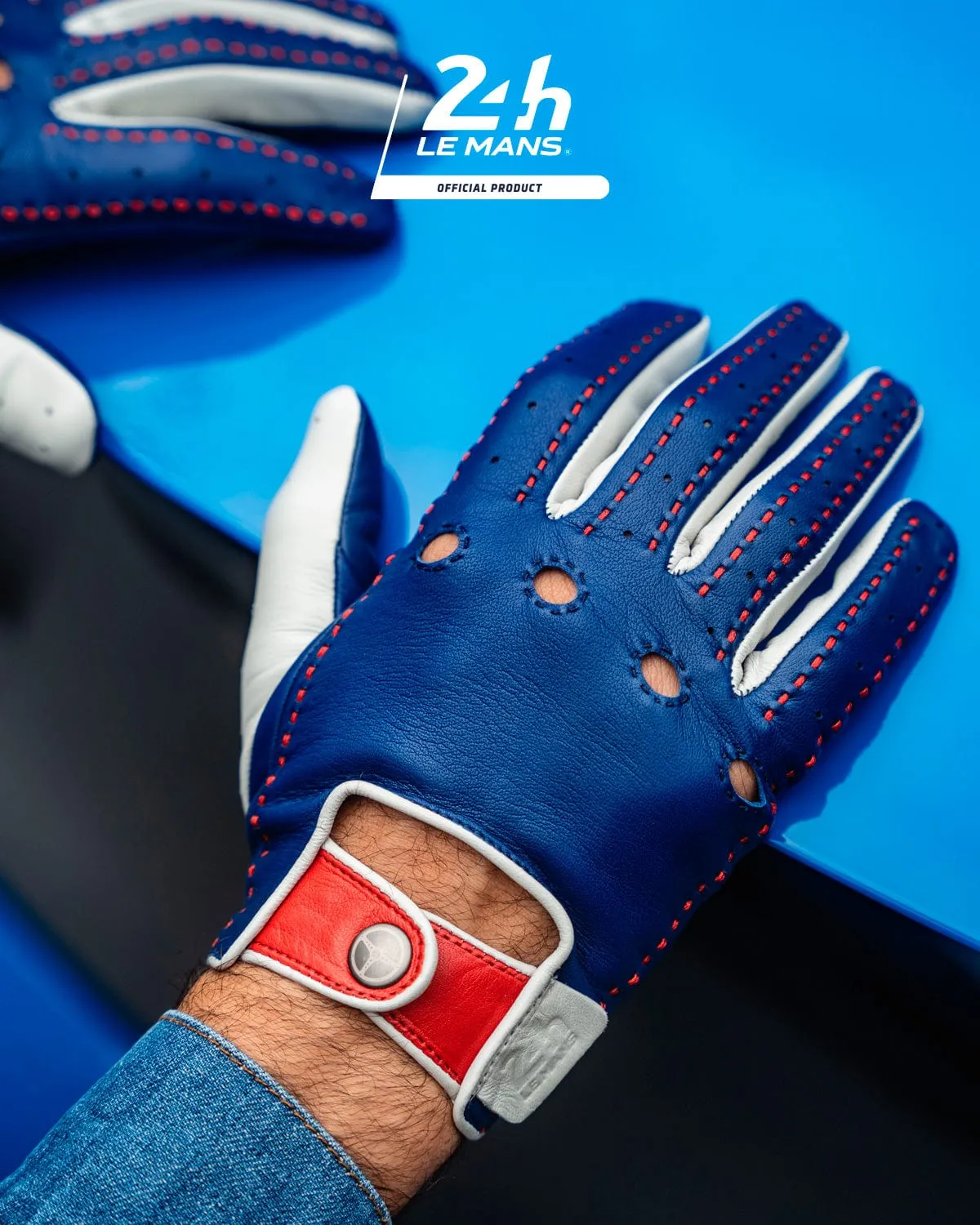 MULSANNE 24 Heures du Mans - Driving Gloves - Tour de France Blue/Racing Red/Bianco Italia