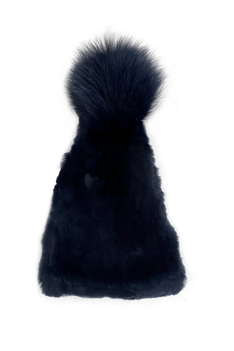 Rex Rabbit Slouch Fur Hat