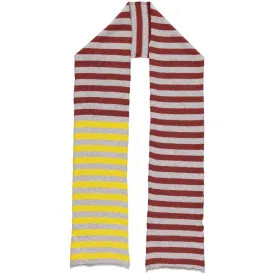 Sienna & Electric Yellow Stripe Lambswool Scarf