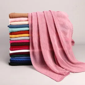 Solid Crinkle Plain Cotton Scarf Head Hijab