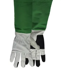 T240  PREMIUM GOATSKIN ROSE GLOVE W/ CANVAS GAUNTLET, PALM & FINGER PATCHES, SIZES S-L