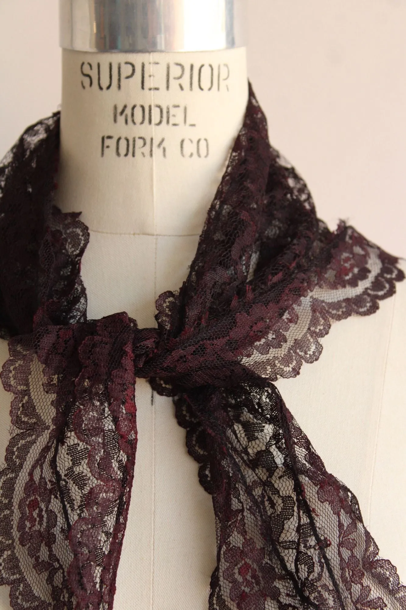 Vintage Black Lace Mantilla Scarf