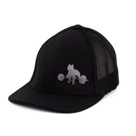 WSBB Trucker Flexfit® Hat - Black/Metallic Silver